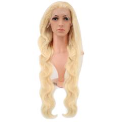 Gerçek Front Lace Dalgalı Platin Tül Peruk - 85-90cm