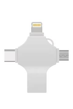 Otg 4in1 Cep Telefonu Çok Fonksiyonlu Usb Flash Bellek 128 gb Type-C, Micro SD ve Kart Okuyucu
