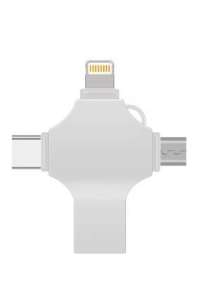Otg 4in1 Cep Telefonu Çok Fonksiyonlu Usb Flash Bellek 128 gb Type-C, Micro SD ve Kart Okuyucu
