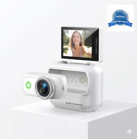 1080P Dijital Video Kamera (32GB) Kart Dijital Vlog Fotoğraf Makinesi Türkçe Beyaz