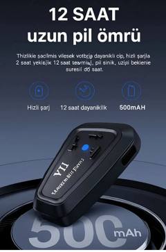 Y11 Bluetooth Kulaklık Mikrofonlu Motosiklet Kulaklığı İntercom Bt 5.3