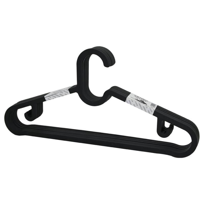 10PCS Plastik - Antrasit Gri Elbise Askısı