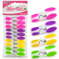 10PCS Renkli Silikon Ağız - Bas-aç Şeffaf Plastik Mandal