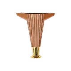 15CM - Kahverengi - Gold Uçlu Plastik Mobilya - Koltuk Ayak