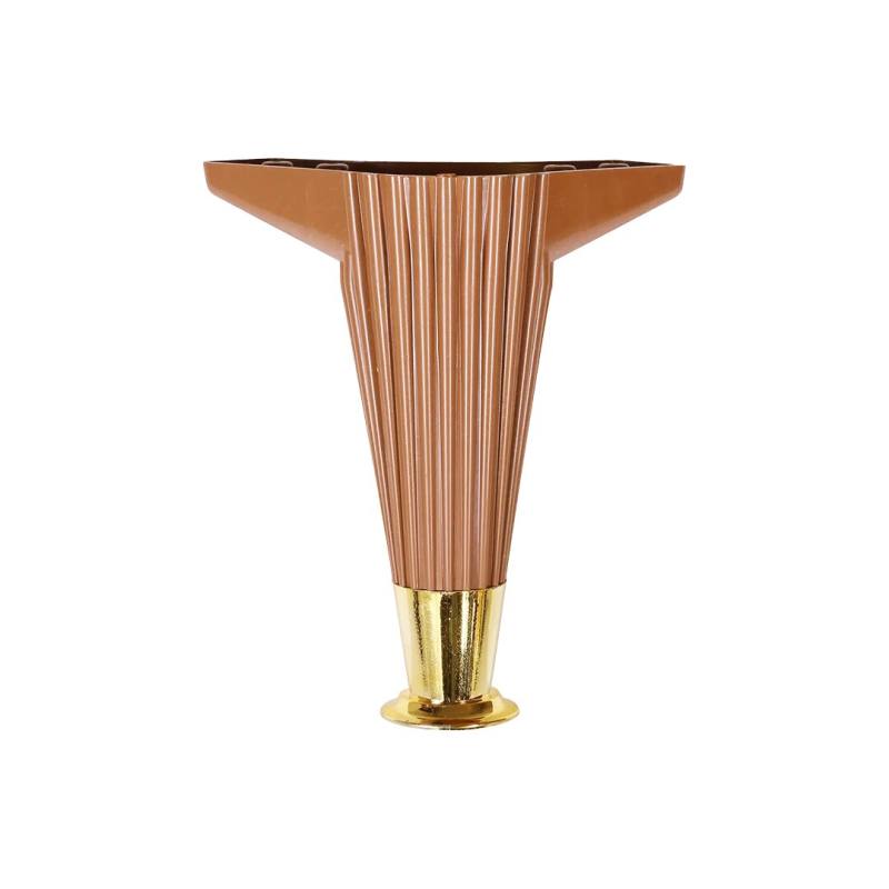 15CM - Kahverengi - Gold Uçlu Plastik Mobilya - Koltuk Ayak