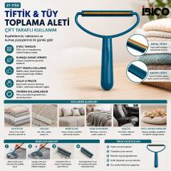2İN1 Başlı Plastik Saplı Metal Tiftik Tüy Toplama Pls.kaşıyıcı Aparat Pet Shop