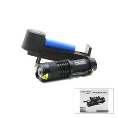 2IN1 Küçük Zoomlu El Feneri Cob Led Metal Kasa 9CM