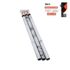 2MT X 60CM Beyaz Mermer Desenli Tezgah Üstü Folyo Sticker - Duvar Kağıt Kendinden Yapışkanlı - Eko Dekorasyon - Dayanıklı