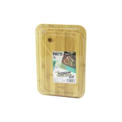 2PCS Setoval Kenarlı - Yuvarlak Delikli Ahşap Bambu Kesim Panosu - Kesme Tahtası 18X28X1CM--22X32X1CM