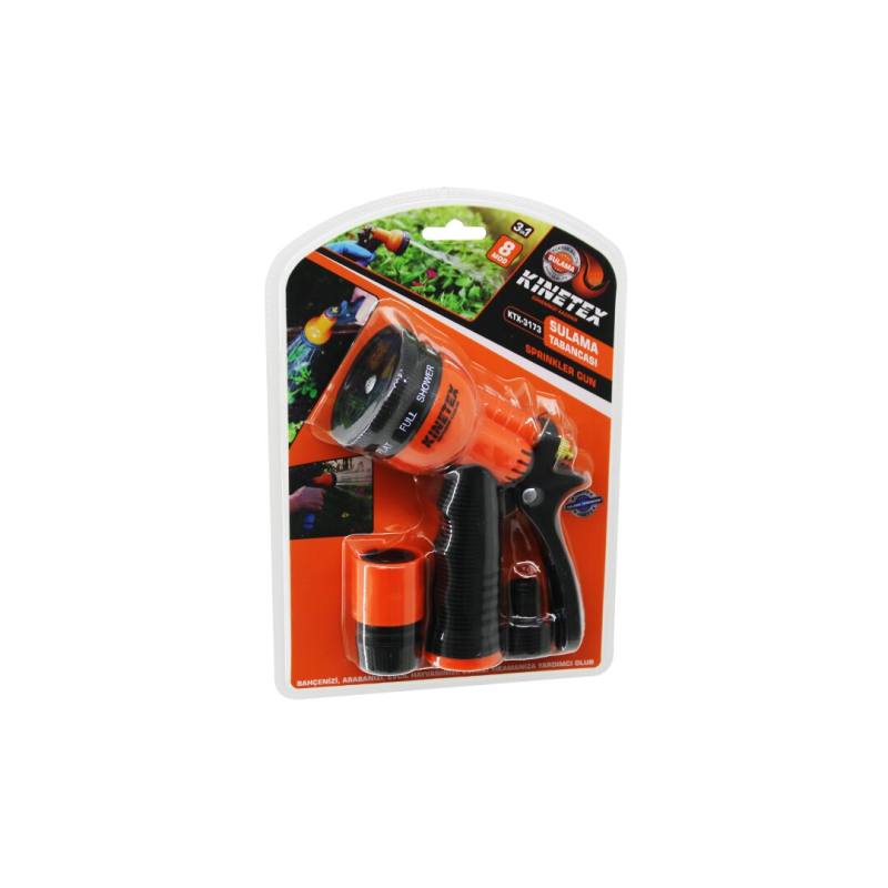 3IN1 - 8 Mod Sulama Tabancası Seti 1 - Tabanca - 3 - Bağlantı Aparatı