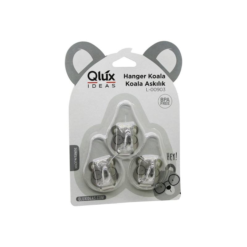 3PCS Koala Askı Şeffaf Askı Yapışkanlı Montaj