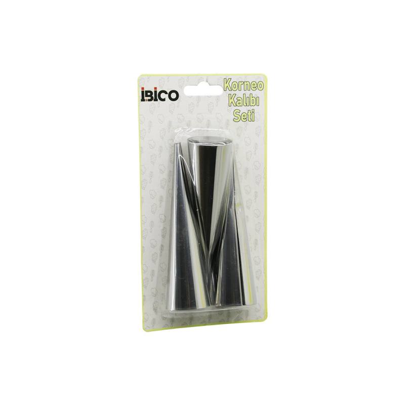 3PCS Metal Korneo Kalıp - Pasta Dekorasyon Aparatı ÇAP:3.4CM X UZUNLUK:12CM BRKT-921602