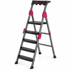 4+1 Basamaklı Metal Merdiven 150KG.TAŞIMA