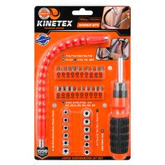 43PCS Silikon Sap Akrobat Uzatmalı Tornavida Bits Seti Manyetik Uç Tutucu KTX-3451