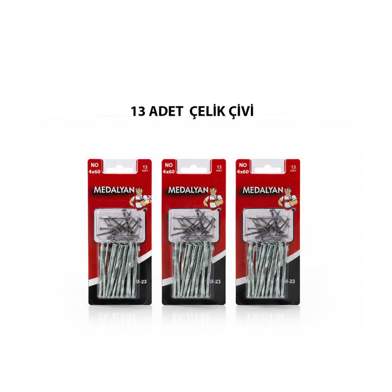 4X60 13PCS Beton Çelik Çivi 18PCS