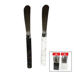 5 PARÇA UZUN KAHVALTI BIÇAK - MERMER DESEN SAPLI 16.5 cm