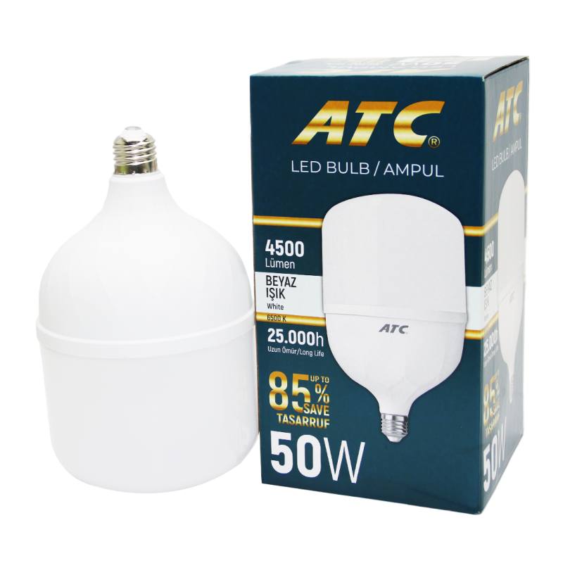 50W Torch Led Bulb Ampul Beyaz E27