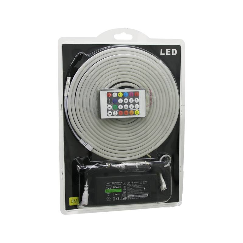 5MT Kumandalı - Adaptörlü Neon Şerit Led 12V