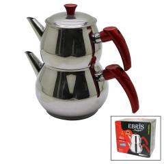 Aile Büyük Boy Küre Çelik Çaydanlık Seti Üst: 1.2LT - Alt: 2LT
