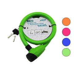 Anahtarlı Kalın Motor - Bisiklet Kilit Çelik Tel Renkli Kılıf 18MMX100CM