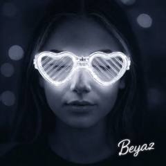 Beyaz LED Işıklı Kalp Gözlük – 3 Modlu Parti - Glow Gözlüğü
