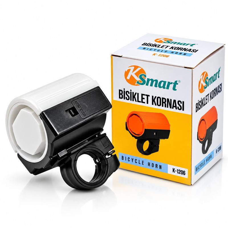 Bisiklet Kornası - Zil 2XAA Pilli Güçlü - Yüksek Ses K-1206