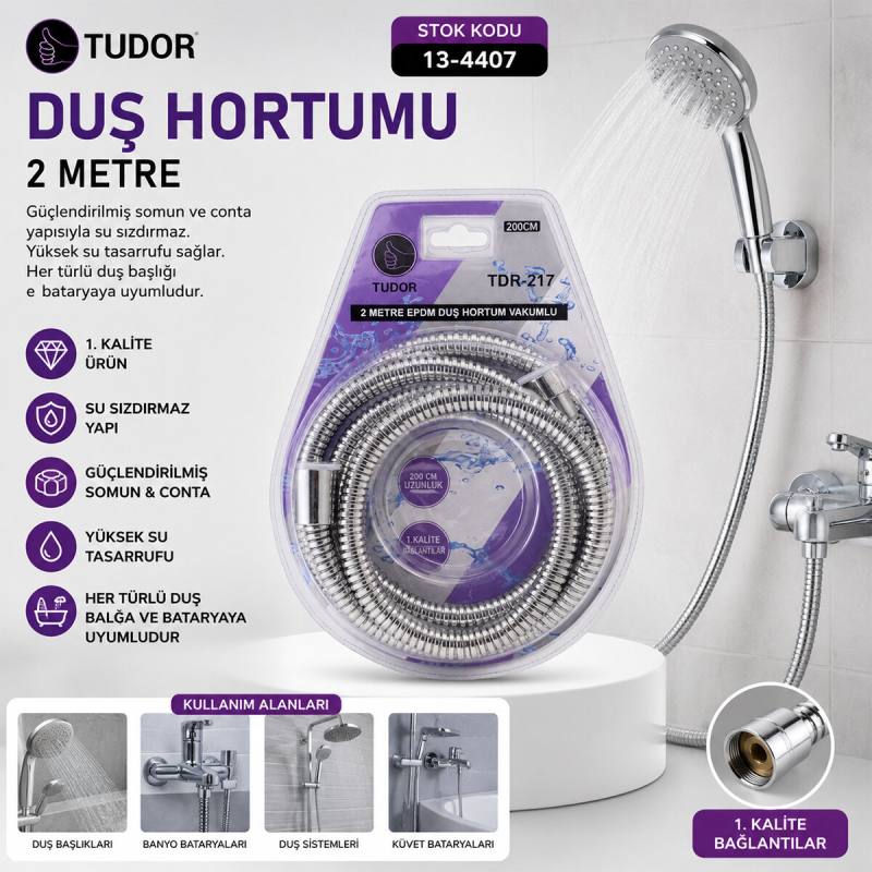 Duş Hortumu 200CM Vakumlu Ambalaj