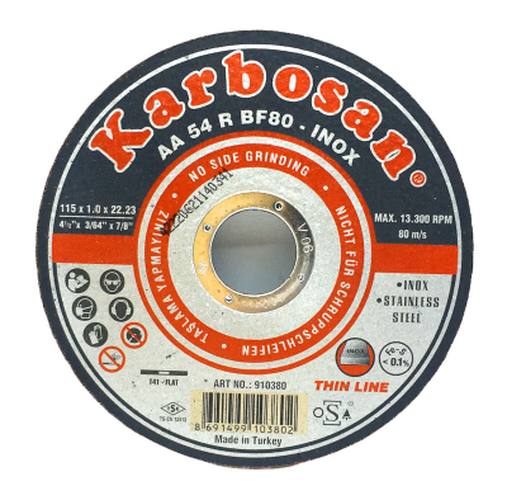 İnox Metal Kesici Disk 115MMX1.0X22