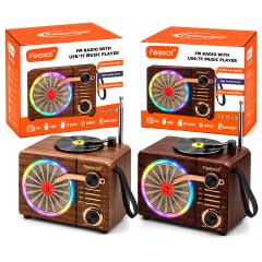 Işıklı Fm Radyo - Retro Usb - Type-c Sarjlı Bt - Tf - Usb Speaker FX-2513B PL-4725