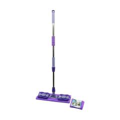 Mandallı Yüzey Temizlik Palet Mop M.fiber Paspas - Yedekli Duvar Silme Mop Metal Uzayan SAP=70-107CM- 360°