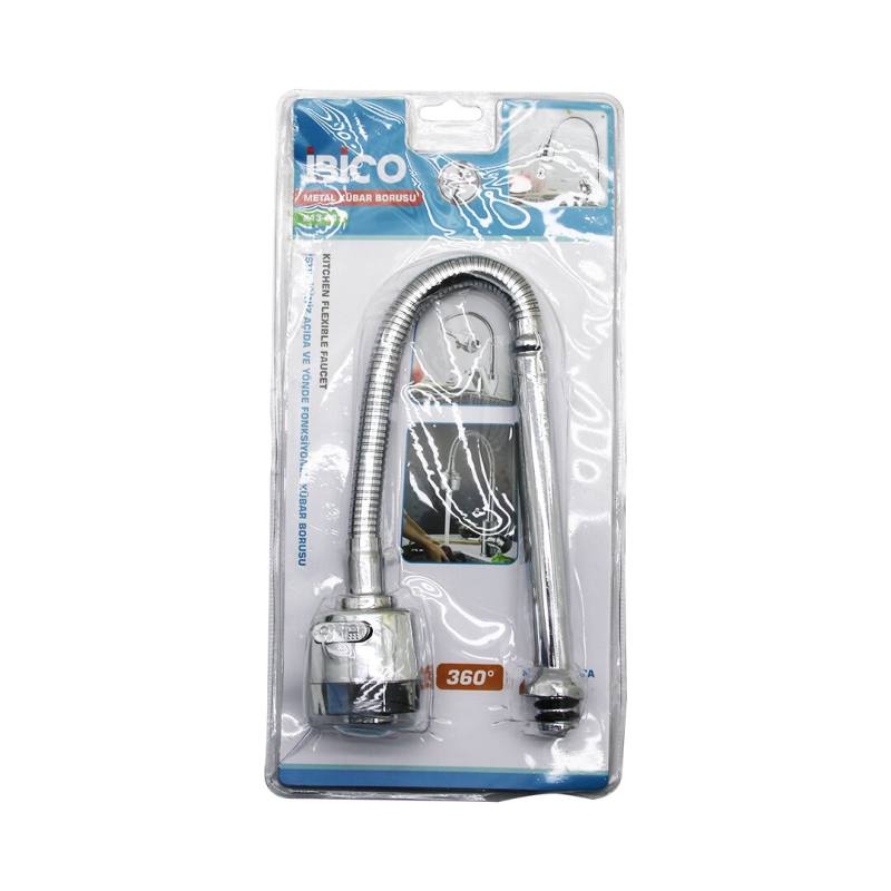 Metal Kubar - Batarya Borusu Krom Topaç Başlık= Kademeli 360 Derece Yaylı Anti Twist Vakumlu Ambalaj