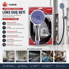 Milano Vakumlu - Silikon Lüks Duş Seti Duş Başlık=mix Silikon HORTUM=1.5MT MAFSAL=3 Kademe