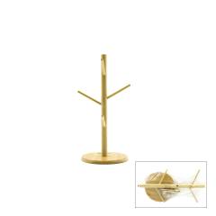 Mix Altlık =yuvarlak - Kare Bardak - Fincan Asacak Bambu - Ahşap 35CM