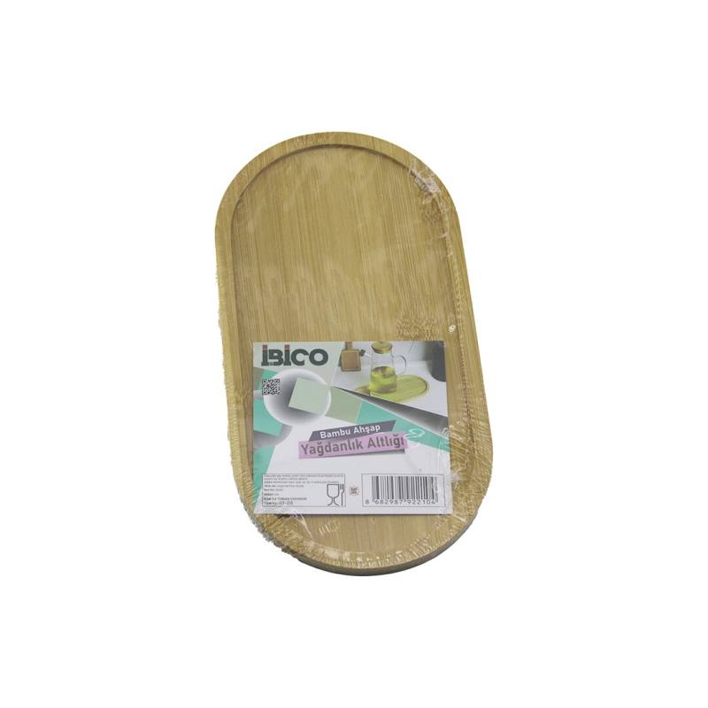 Oval Ahşap Bambu Yağdanlık Altlık Mini Tepsi 12 X 23.3 X 0.8CM