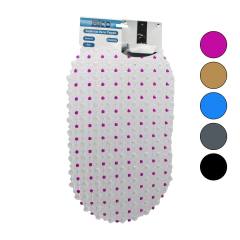 Oval - Eko Pvc +vantuz Desen - Şeffaf Renkli 122PCS Vantuz Kaydırmaz Banyo - Küvet Paspas 33X61CM