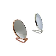Oval Gold - Gümüş Pls.çerçeve Makyaj Aynası Çift Yönlü