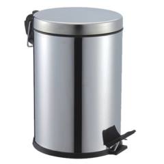 Pedallı 5LT Krom Metal Çöp Kovası