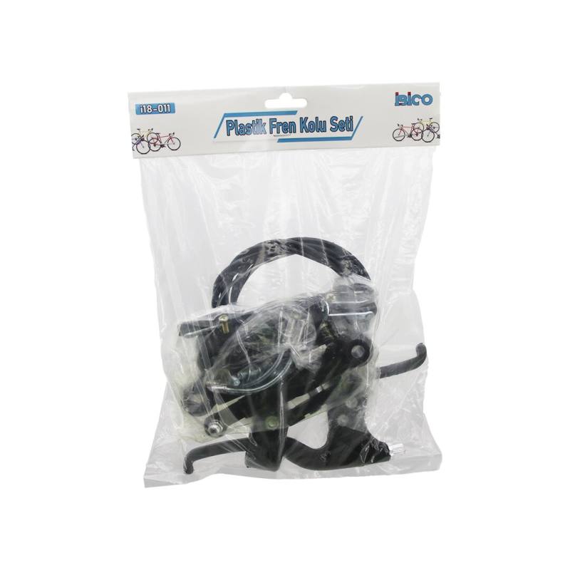 Plastik Bisiklet Fren Takımı Set 2PCS Fren Kolu - 1PCS Fren Teli - 4PCS Fren Mekanizma - Pabuç