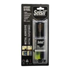 Selsil Epoxy Steel Metal Şırınga Epoksi Yapıştırıcı 28GR. Metal - Çelik - Alüminyum - Ahşap - Plastik