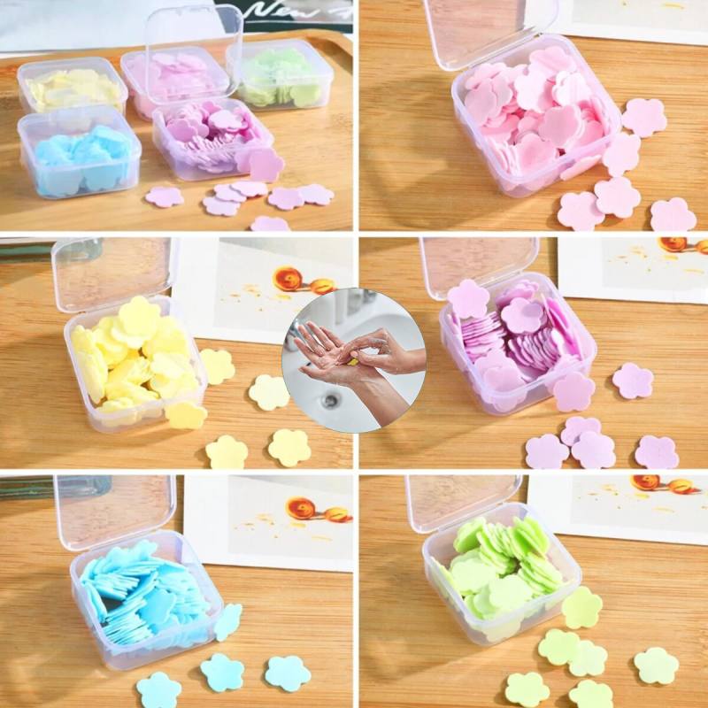 24 Adet Sevimli Sabunlar MİNİ=1.2-1.5CM Boyutunda Seyahat - Piknik - Okulda 3840PCS ± 10 Mix:kalp- Yuvarlak-çiçek