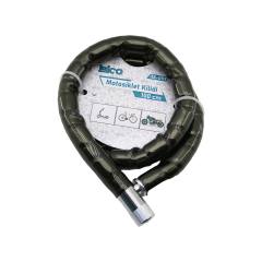 Tüp Anahtarlı Metal Kafa Çelik Motor - Bisiklet Kilit Silindirik Spiral Kilit Siyah Kılıf 22MM X 100CM