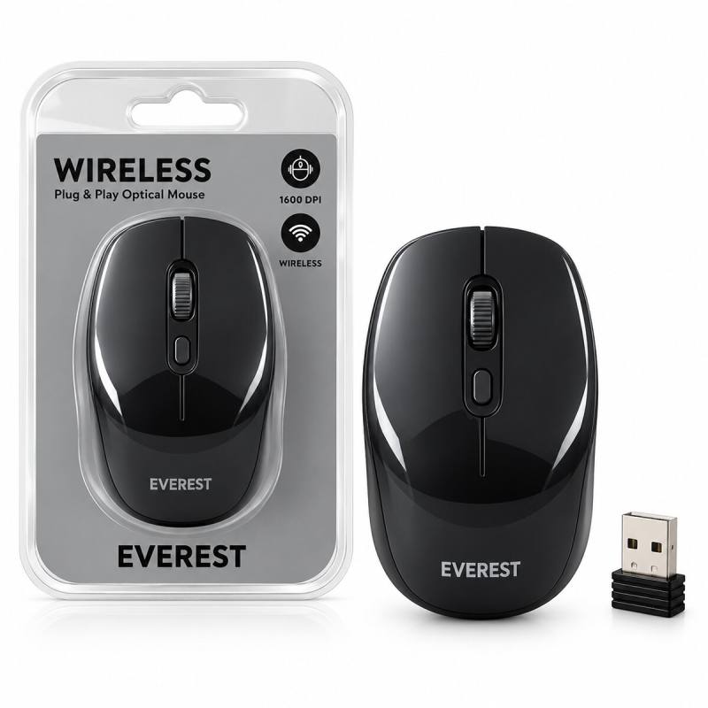 Wıreless - Kablosuz Usb Optical Mouse Vakumlu Ambalaj 1600DPI Pilli= 1AA SMW-89