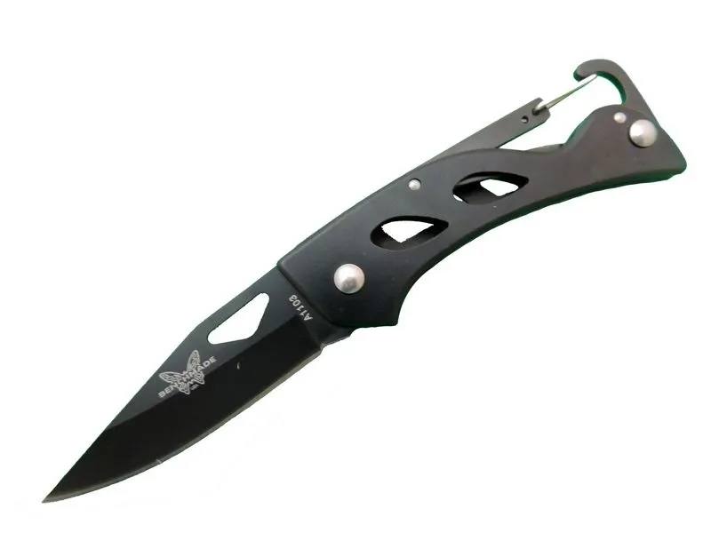 A1103B Siyah Kamp Çakı 15 cm - Kancalı Metal Saplı
