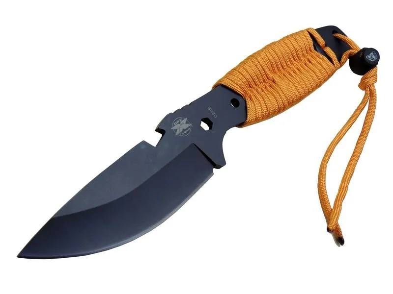 Gear Assault 0238TRN Kamp Bıçağı 22,5 cm - Turuncu, Metal; İpli Sap