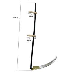 Komple Tırpan - Metal Saplı 6 Parça Set - Ahşap Elcik 65 cm