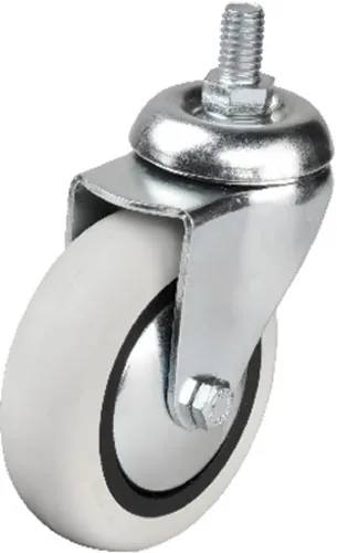 352 - 75x25 mm PVC Makaralı Vidalı Teker 4 Adet
