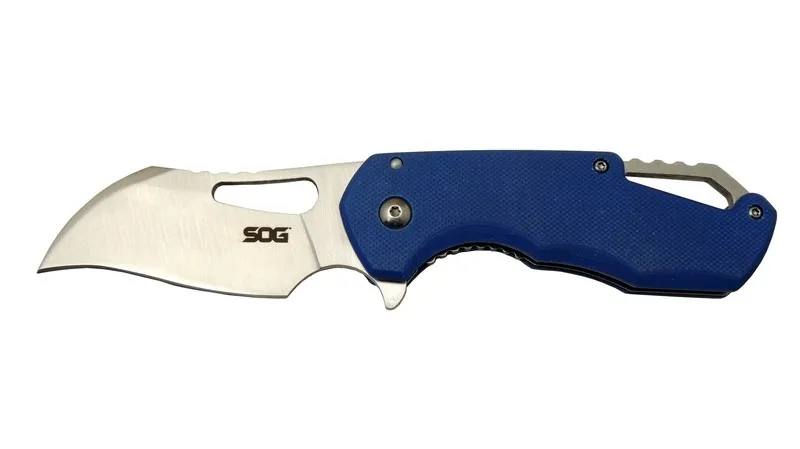 İsonzo 1396BL Mavi Kamp Çakı 18cm - Yarı Otomatik, Kemerlikli, Kutulu
