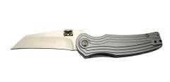 Pinkerton 0689 Gri Kamp Çakı 18cm - Yarı Otomatik, Kemerlikli, Kutulu