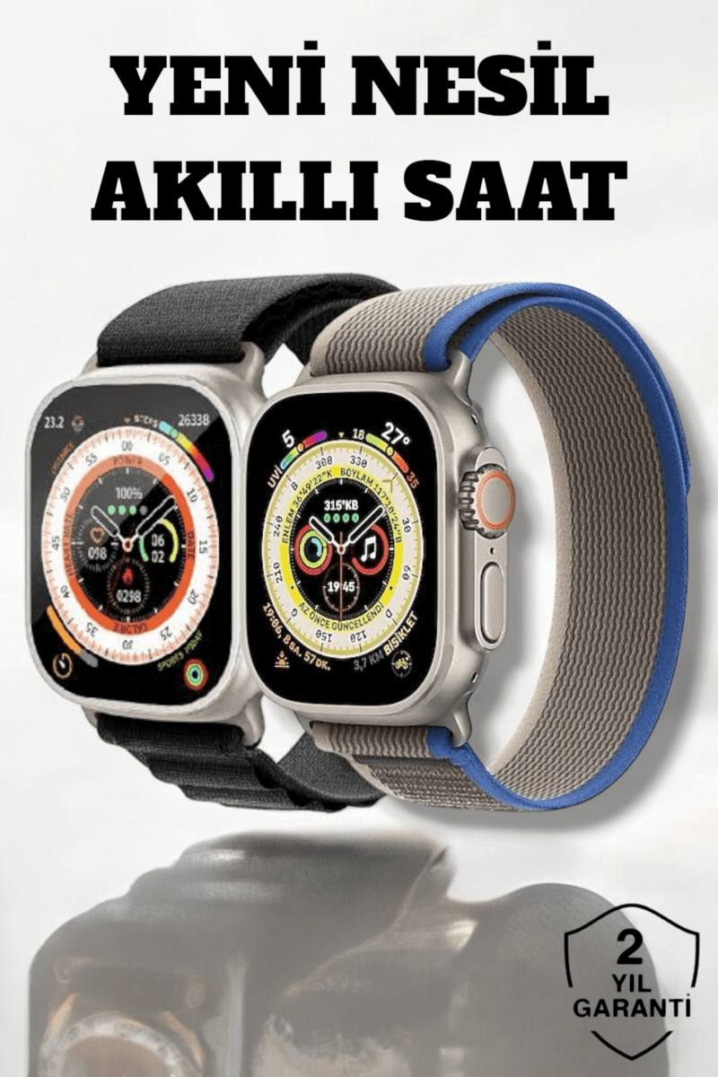 49MM Ekranlı, Kan Basıncı ve Adımsayar Özellikli Bluetooth Akıllı Saat
