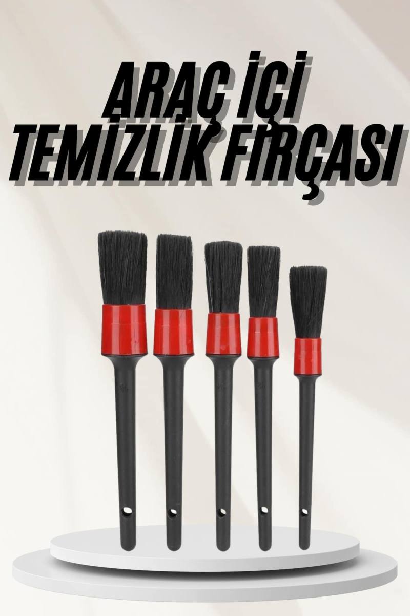 Araç İçi Led Aksesuar 5 Farklı Detaylı Araba Temizlik Fırçası Oto Temizleme Fırçası